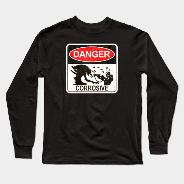 Danger Corrosive Long Sleeve T-Shirt by CCDesign